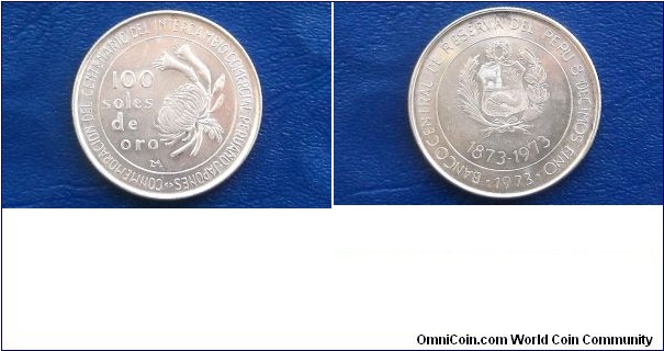 Sold !!! .800 Silver 1973 Peru 100 Soles Centen Peru-Japan Trade Low Mintage 375K Go Here:

http://stores.ebay.com/Mt-Hood-Coins