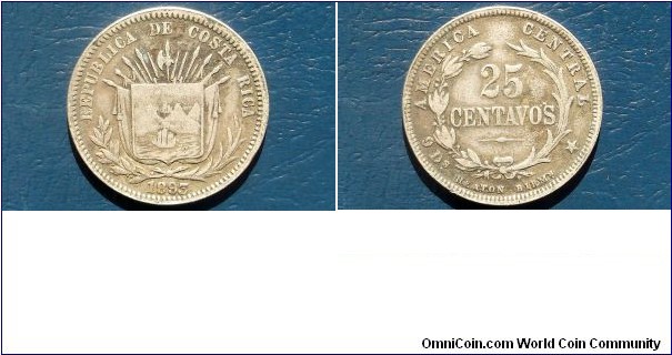 Sold !! Silver 1893-H Costa Rica 25 Centavos KM#130 Heaton Mint Nice Toned Circ Go Here:

http://stores.ebay.com/Mt-Hood-Coins