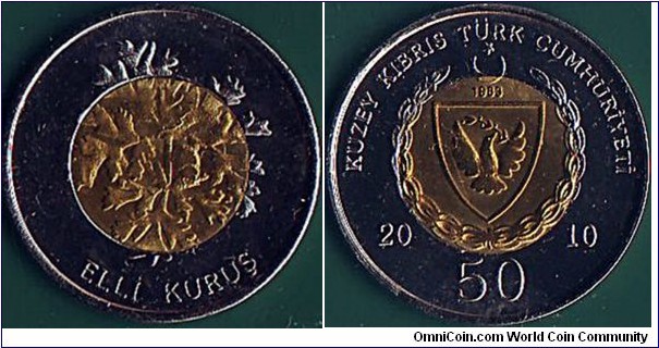 'Turkish Republic of Northern Cyprus' 2010 50 Kurus.