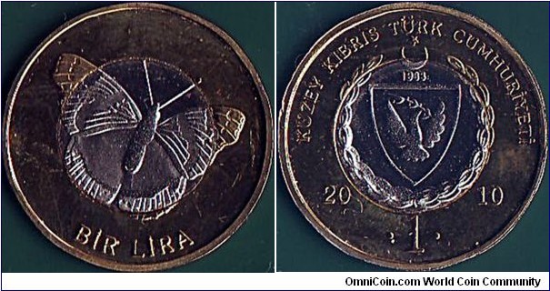 'Turkish Republic of Northern Cyprus' 2010 1 Lira.