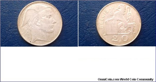 Silver 1951 Belgium 20 Francs 20 Frank KM# 141 Hemelted Nice Grade Coin Go Here:

http://stores.ebay.com/Mt-Hood-Coins