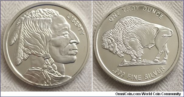 Buffalo silver round