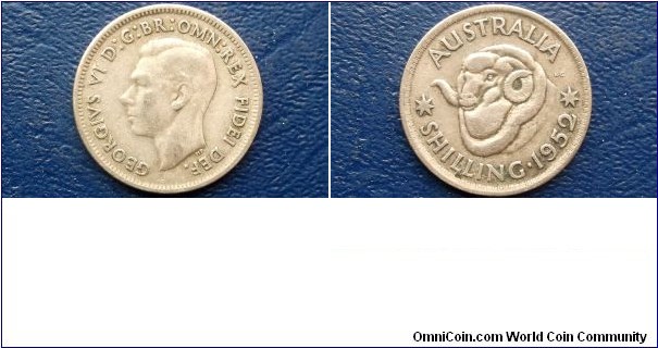 Silver 1952 Australia Shilling Rams Head KM#46 George VI Nice Toned Circ 
Go Here:

http://stores.ebay.com/Mt-Hood-Coins