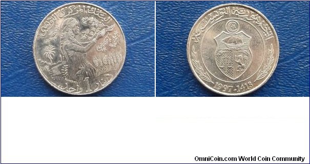 1997 Tunisia Dinar Nice Design Very NIce High Grade Coin 
Go Here:

http://stores.ebay.com/Mt-Hood-Coins