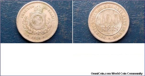 1888 Brazil 100 Reis KM# 483 Pedo II Crowned Arms Nice Circ Coin 
Go Here:

http://stores.ebay.com/Mt-Hood-Coins
