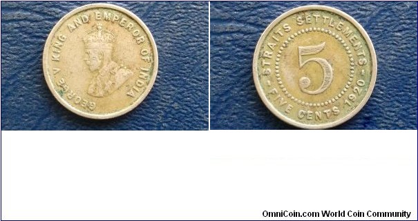 Sold !! 1920 Straits Settlements 5 Cents KM# 34 George V Nice Original Circ Coin 
Go Here:

http://stores.ebay.com/Mt-Hood-Coins