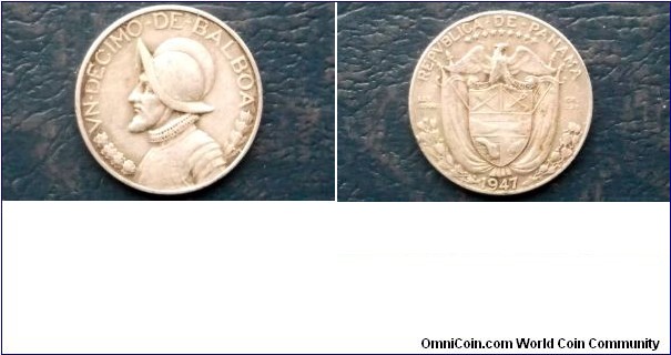 Sold !! Silver 1947 Panama 1/10 Balboa Armored Bust Very Nice Toned Circ 
Go Here:

http://stores.ebay.com/Mt-Hood-Coins