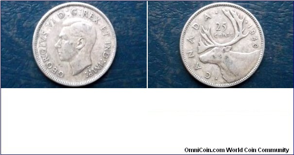 Silver 1940 Canada 25 Cents Quarter KM#35 George VI Nice Circ Coin 
Go Here:

http://stores.ebay.com/Mt-Hood-Coins