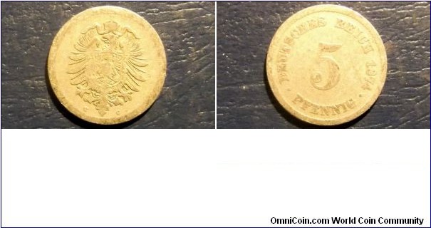1874-D Germany Empire 5 Pfennig Munich Mint Better Date Imperial Eagle 
Go Here:

http://stores.ebay.com/Mt-Hood-Coins 