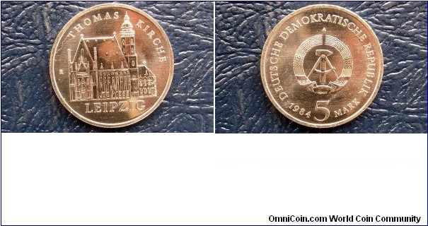 Scarce 1984 German Democratic Republic 5 Mark Thomas Church of Leipzig BU 
Go Here:

http://stores.ebay.com/Mt-Hood-Coins