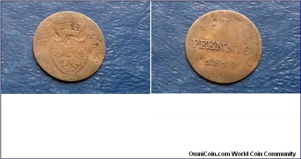 Scarce 1819 German States HESSE-DARMSTADT Pfennig KM# 283 1 Year Circ 
Go Here:

http://stores.ebay.com/Mt-Hood-Coins 
