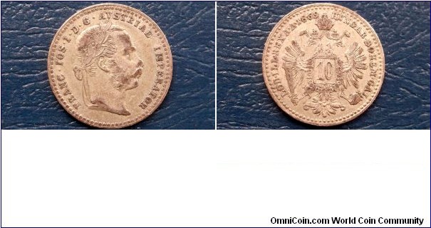 Silver 1869 Austria 10 Kreuzer Franz Joseph I Double 
Go Here:

http://stores.ebay.com/Mt-Hood-CoinsEagle Nice Circulated