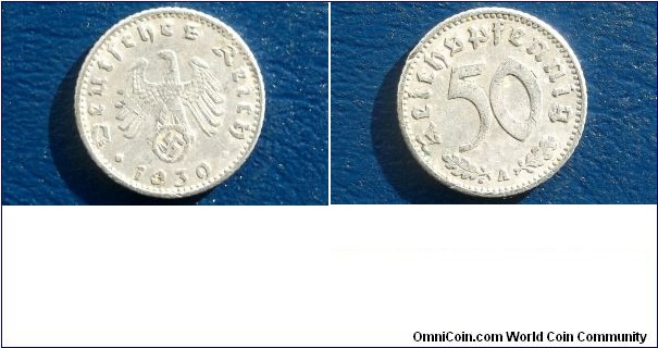 Sold !! 1939-A Germany Third Reich 50 Reichspfennig KM#96 Swastika Type Nice Grade
Go Here:

http://stores.ebay.com/Mt-Hood-Coins