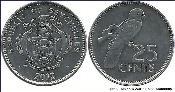 Seychelles 25 Cents 2012