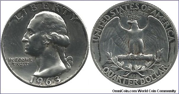 USA Quarter Dollar 1963D (6.25 g / .900 Ag)