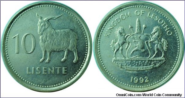 Lesotho10Lisente-km61-1992