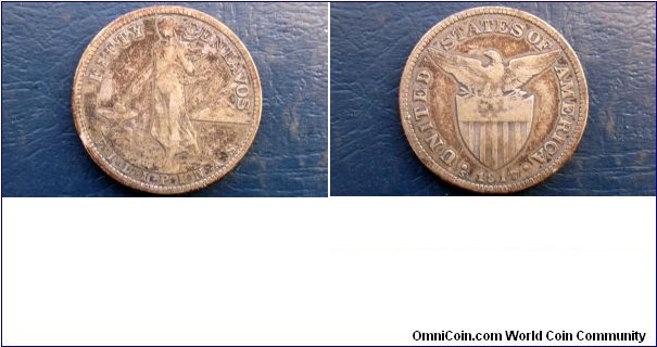 Silver 1917-S Philippines 50 Centavos Stars Stripes Better Date Toned Circ Go Here:

http://stores.ebay.com/Mt-Hood-Coins