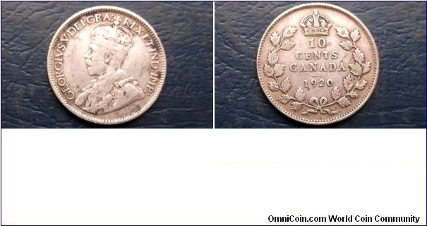 Silver 1920 Canada 10 Cents George V KM#23a Nice Toned Circulated Go Here:

http://stores.ebay.com/Mt-Hood-Coins