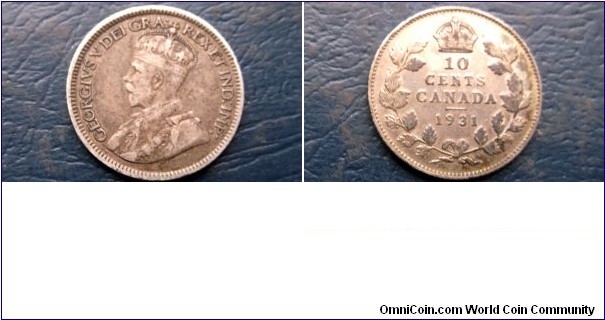 Silver 1931 Canada 10 Cents George V KM#23a Nice Toned Circulated Go Here:

http://stores.ebay.com/Mt-Hood-Coins