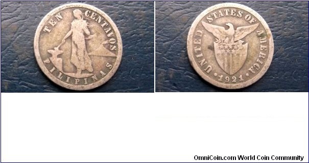 Silver 1921 Philippines 10 Centavos Eagle Stars & Stripes Nice Grade Coin Go Here:

http://stores.ebay.com/Mt-Hood-Coins