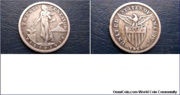 Silver 1918-S Philippines 20 Centavos Eagle Stars & Stripes Nice Grade Go Here:

http://stores.ebay.com/Mt-Hood-Coins