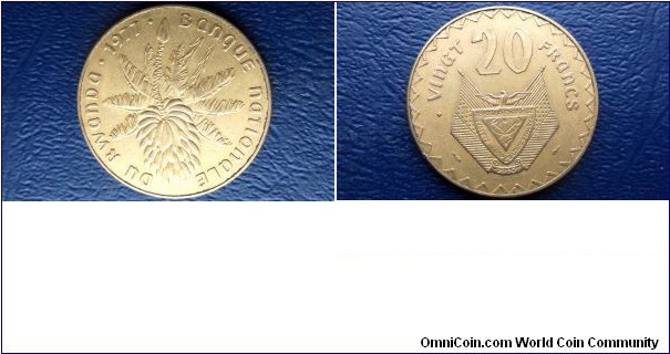 1977 Rwanda 20 Francs KM#15 Banana Stalks Nice High Grade Coin 
Go Here:

http://stores.ebay.com/Mt-Hood-Coins 