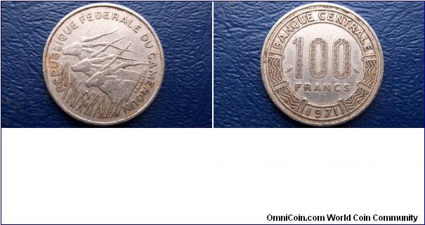1971 Cameroon 100 Francs KM#15 Popular Eland Gazelles Nice Grade 1st Year 
Go Here:

http://stores.ebay.com/Mt-Hood-Coins