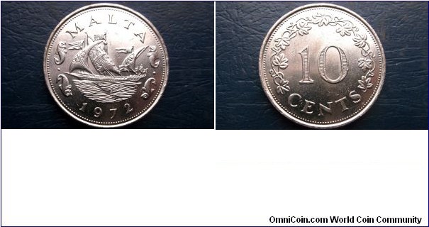 Scarce 1972 Malta 10 Cents KM#11 Barge of the Grand Master Choice BU 1st Yr 
Go Here:

http://stores.ebay.com/Mt-Hood-Coins