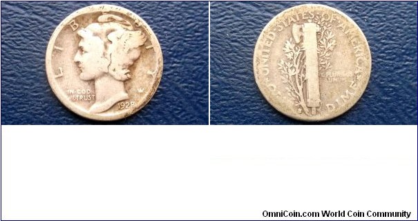 Silver 1928-S 10 Cent Mercury Dime Nice Toned Circulated Coin 
Go Here:

http://stores.ebay.com/Mt-Hood-Coins
