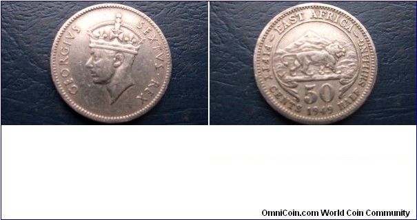 1949 East Africa 50 Cent KM# 30 George VI Lion Type Nice Circ 
Go Here:

http://stores.ebay.com/Mt-Hood-Coins 
