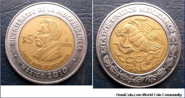 2008 Mexico 5 Pesos KM#896 Carlos Maria de Bustamante High Grade Coin 
Go Here:

http://stores.ebay.com/Mt-Hood-Coins