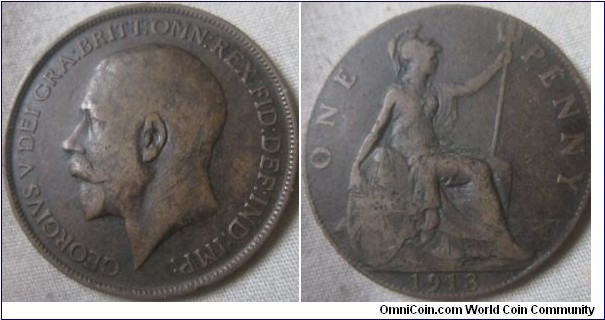1913 penny 1+A fair
