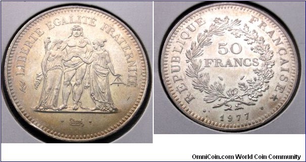 Silver 1977 France 50 Francs KM#941.1 Hercules in Group Big 41mm BU Go Here:

http://stores.ebay.com/Mt-Hood-Coins