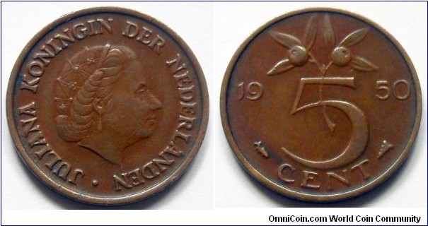 Netherlands 5 cents.
1950
