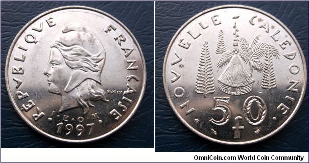 1997 New Caledonia 50 Francs KM#13 Hut Palm Pine Trees Type Choice BU 33mm Go Here:

http://stores.ebay.com/Mt-Hood-Coins 