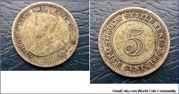 Silver 1926 Straits Settlements 5 Cents King George V Nice 1st Year Circ Go Here:

http://stores.ebay.com/Mt-Hood-Coins
