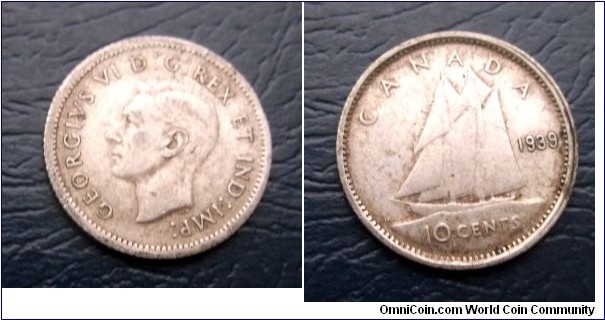 Silver 1939 Canada 10 Cents George VI KM#34 Sialboat Nice Toned Circ Go Here:

http://stores.ebay.com/Mt-Hood-Coins
