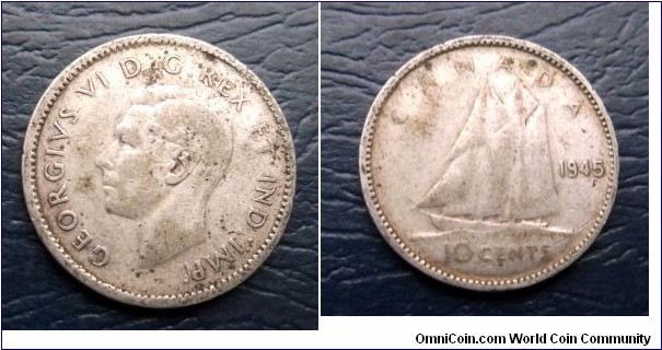 Silver 1945 Canada 10 Cents George VI KM#34 Sialboat Nice Toned Circ Go Here:

http://stores.ebay.com/Mt-Hood-Coins
