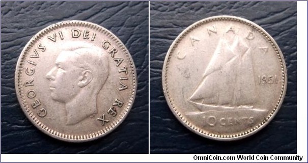Silver 1951 Canada 10 Cents George VI KM#43 Sialboat Nice Toned Circ Go Here:

http://stores.ebay.com/Mt-Hood-Coins
