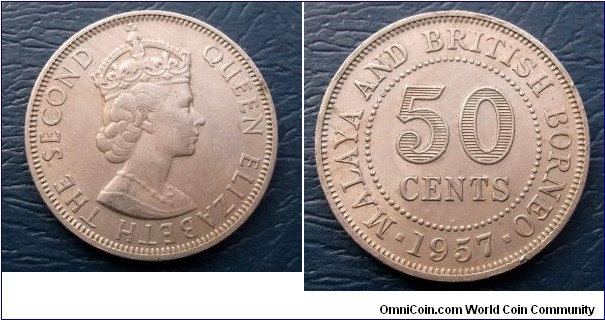Sold !!! 1957-H Malaya & British Borneo 50 Cents KM#4 Crowned Bust QEII High Grade Go Here:

http://stores.ebay.com/Mt-Hood-Coins

