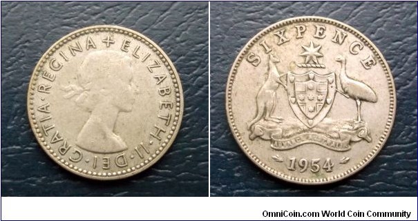 Silver 1954 Australia 6 Pence KM#52 QEII Nice Toned Circulated Last Year Go Here:

http://stores.ebay.com/Mt-Hood-Coins
