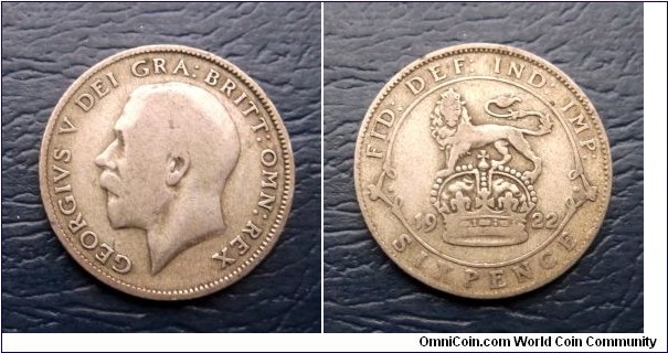 Silver 1922 Great Britain 6 Pence George V KM#815a.1 Nice Toned Circ Go Here:

http://stores.ebay.com/Mt-Hood-Coins
