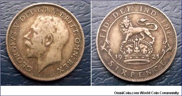 Silver 1921 Great Britain 6 Pence George V KM#815a.1 Nice Toned Circ Go Here:

http://stores.ebay.com/Mt-Hood-Coins
