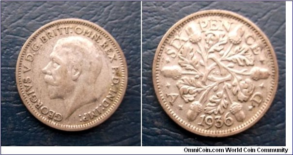 Silver 1936 Great Britain 6 Pence George V KM#832 Oak Leaves Nice Circ Go Here:

http://stores.ebay.com/Mt-Hood-Coins
