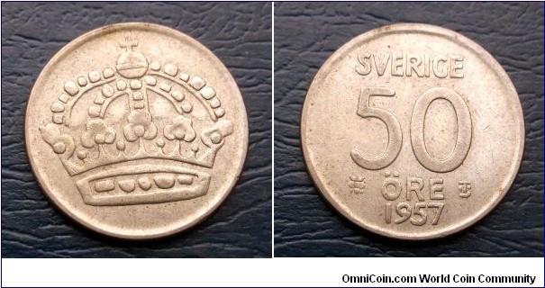 Silver 1957-TS Sweden 50 Ore KM#825 Gustaf VI Crown Type Nice Circ Coin Go Here:

http://stores.ebay.com/Mt-Hood-Coins
