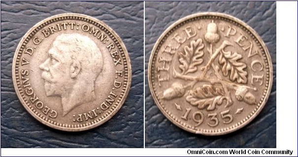 Silver 1935 Great Britain 3 Pence George V KM#831 Oak Leaves Nice Circu 
Go Here:

http://stores.ebay.com/Mt-Hood-Coins