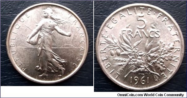 Silver 1961 France 5 Francs Sowing Seeds KM#926 Choice BU Coin 
Go Here:

http://stores.ebay.com/Mt-Hood-Coins