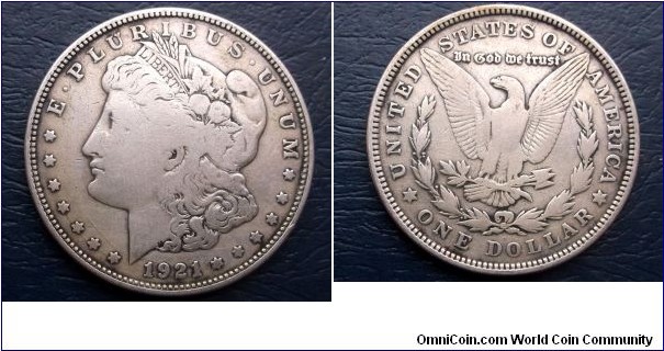 Silver 1921 Morgan Dollar Eagle Nice Attractive Toned Classic 
Go Here:

http://stores.ebay.com/Mt-Hood-Coins