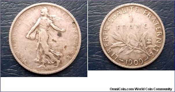 Silver 1909 France 1 Franc Figure Sowing Seeds Nice Tone Circulated Go Here:

http://stores.ebay.com/Mt-Hood-Coins