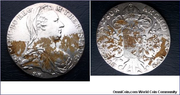 Silver 1780 Austria Maria Theresa Thaler KM#T1 .7516 Oz ASW Nice Grade Go Here:

http://stores.ebay.com/Mt-Hood-Coins